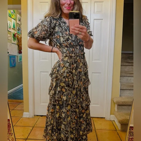 Ulla Johnson Aliya silk floral dress